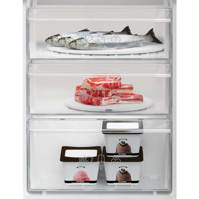 Zenith ZICSD473 54cm 70/30 Manual Integrated Fridge Freezer