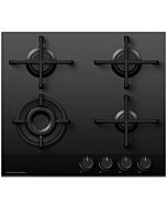 Fisher + Paykel CG604DLPGB4 600mm Wide 'Gas on Glass' 4 Burner, Minimal Style