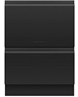 Fisher + Paykel DD60D4HZB9 Dishwasher DishDrawer™ Double, 12 Place Settings, Matte Black Glass, Rece