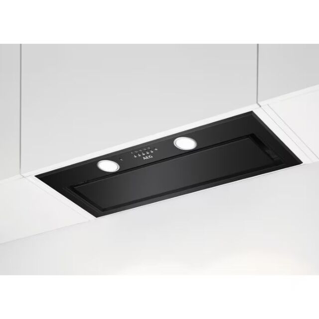 Aeg DGE5861HB 80cm Integrated Extractor LED Lighting, 3 Speeds, Matt Black