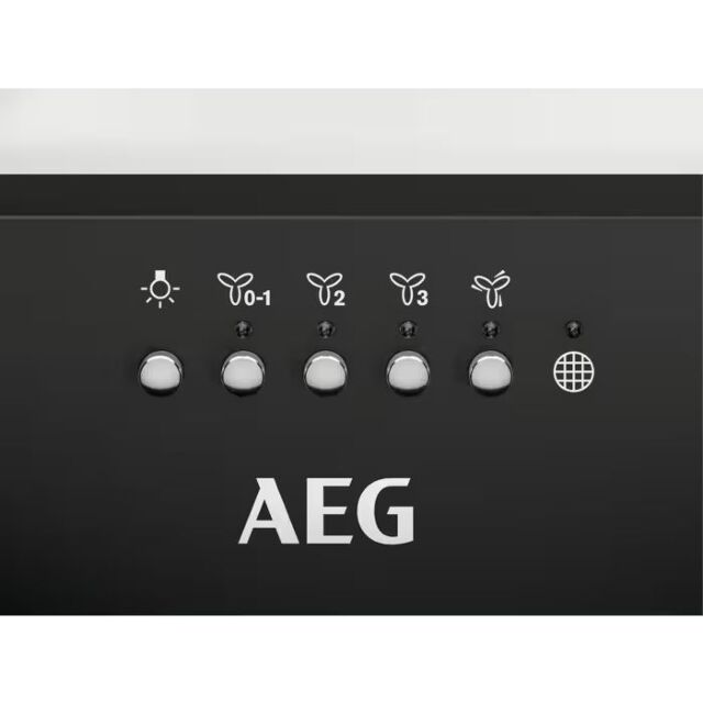 Aeg DGE5861HB 80cm Integrated Extractor LED Lighting, 3 Speeds, Matt Black
