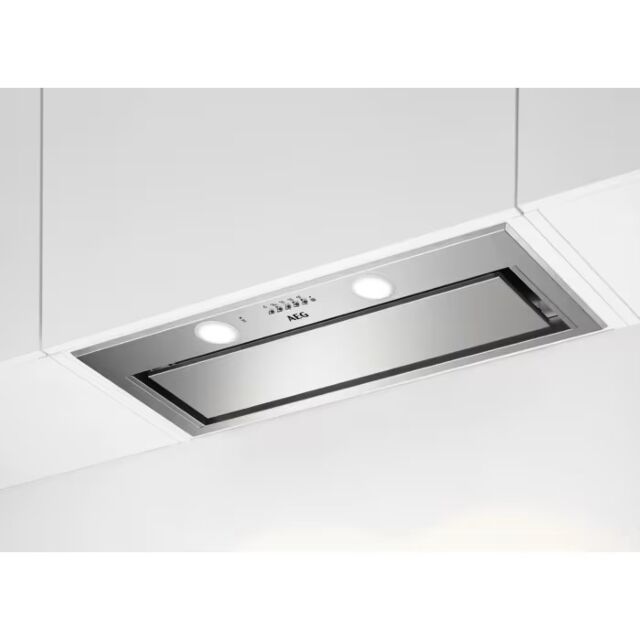 Aeg DGE5861HM 80cm Integrated Extractor LED Lighting, 3 Speeds, Stainless Steel, H2H