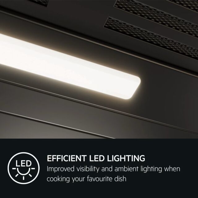 Aeg DGE5861HM 80cm Integrated Extractor LED Lighting, 3 Speeds, Stainless Steel, H2H