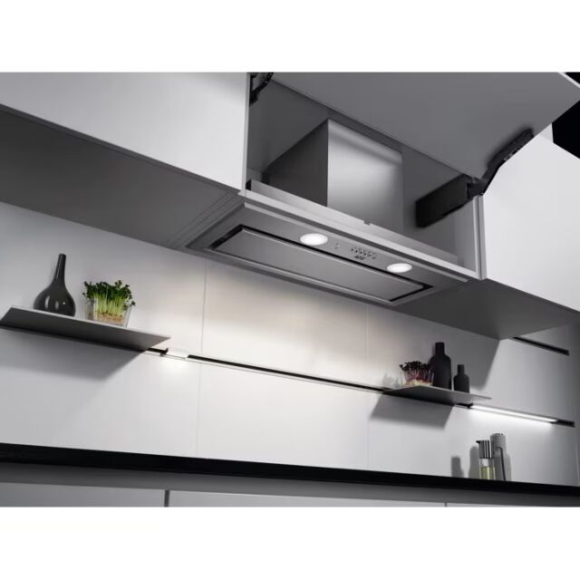 Aeg DGE5861HM 80cm Integrated Extractor LED Lighting, 3 Speeds, Stainless Steel, H2H