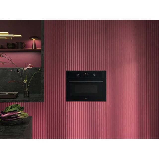 Aeg KMX365060B Compact multifunction oven with Microwave. Use as a solus oven, solus microwave or co
