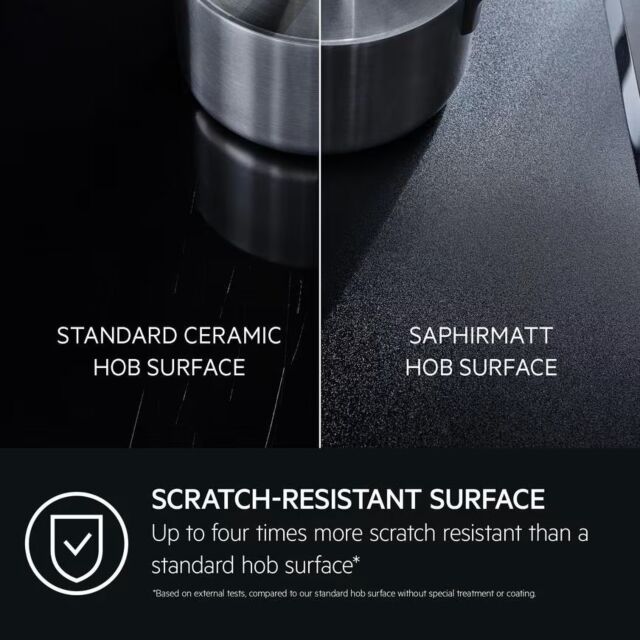 Aeg NCH84B03AZ SaphirMatt® 83cm Induction hob with Bridging zone and Extractor