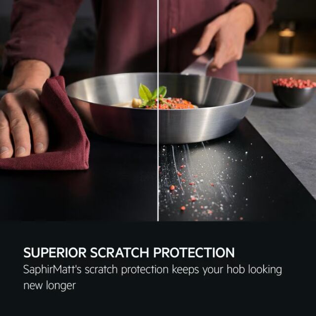 Aeg NCH84B03AZ SaphirMatt® 83cm Induction hob with Bridging zone and Extractor