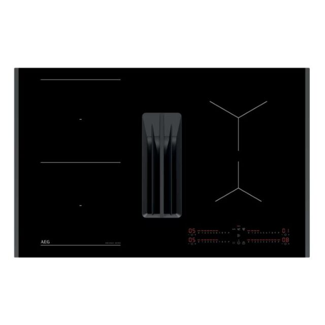 Aeg TH84CB03FB 81cm Induction hob with Bridging zone and Extractor