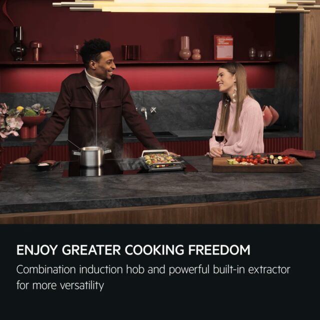 Aeg TH84CB03FB 81cm Induction hob with Bridging zone and Extractor
