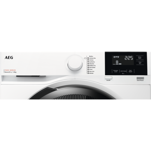 Aeg TR718L4B Sensidry Technology 8Kg Heat Pump Tumble Dryer - White