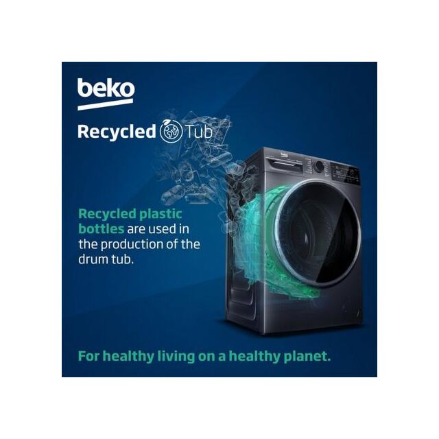 Beko Ireland BMN3WT3841S 8kg 1400 Spin Washing Machine - Silver