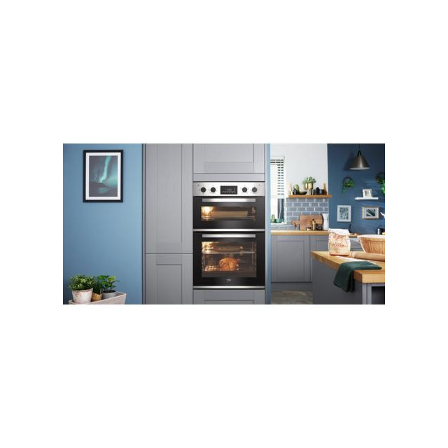 Beko Ireland CTFY22309X 59.4Cm Built Under Electric Double Under Oven - Stainless Steel