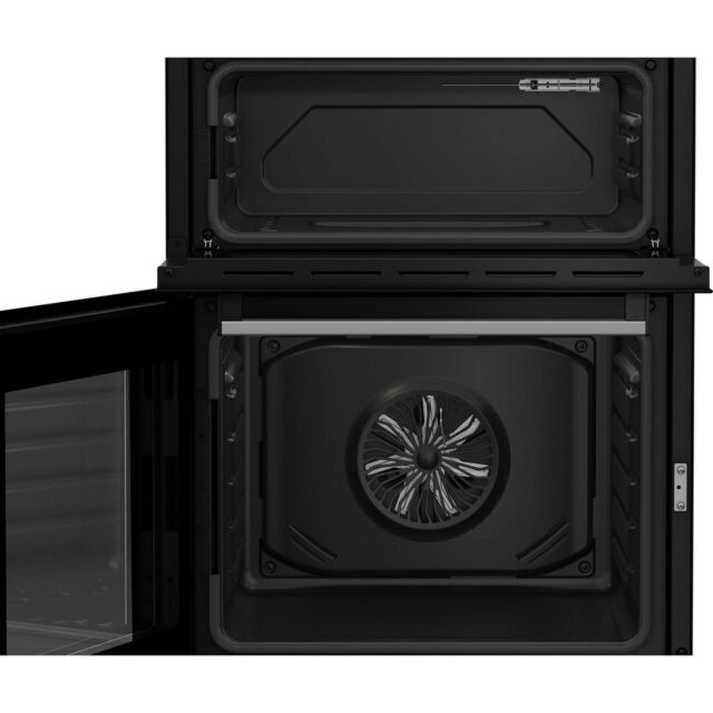 Beko Ireland EDC6731S 60cm Double Oven Electric Cooker with Vitroceramic Hob - Silver