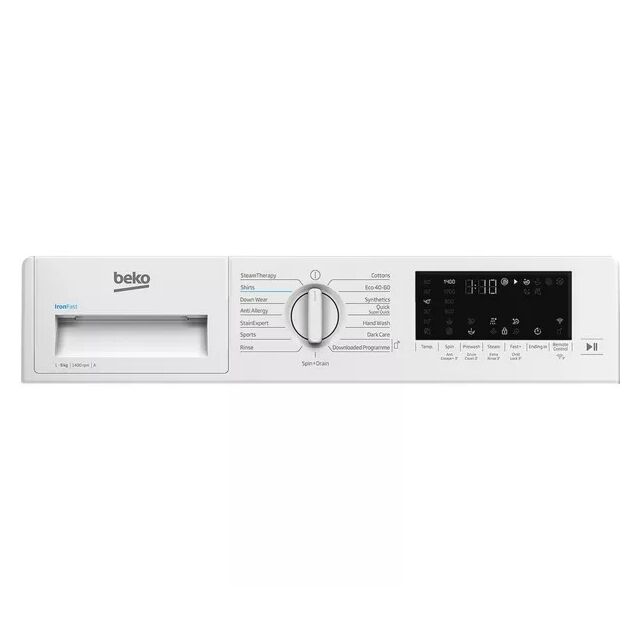 Beko Ireland WTIK94121F Integrated 9Kg 1400Rpm Washing Machine With Ironfast