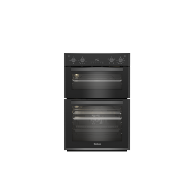 Blomberg RODN9202DX 59.4cm Built In Electric Double Oven - Dark Steel