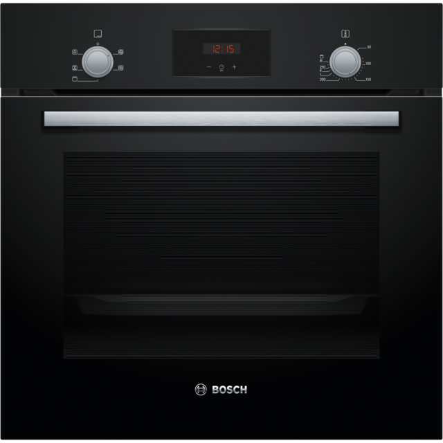 Bosch HHF113BA0B 59.4cm Built In Electric Single Oven With 3D Hot Air - Black
