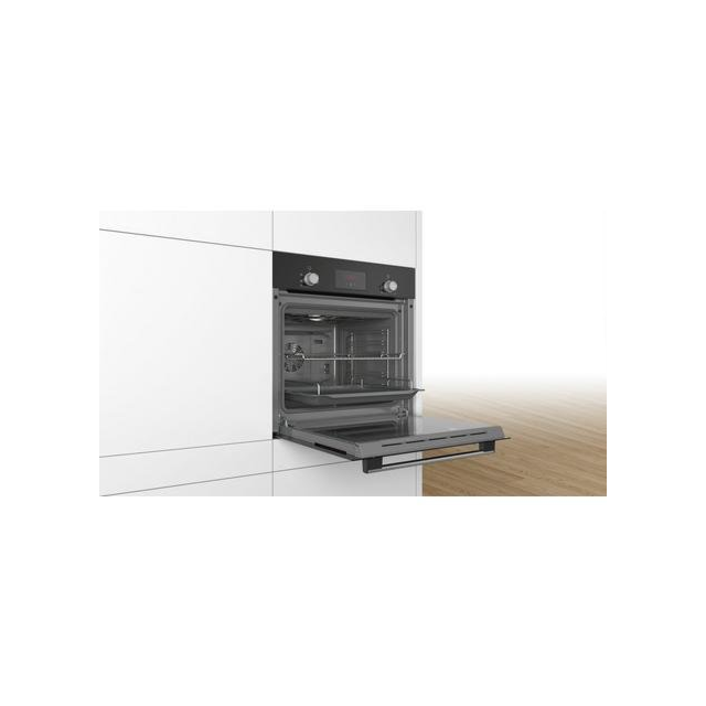 Bosch HHF113BA0B 59.4cm Built In Electric Single Oven With 3D Hot Air - Black