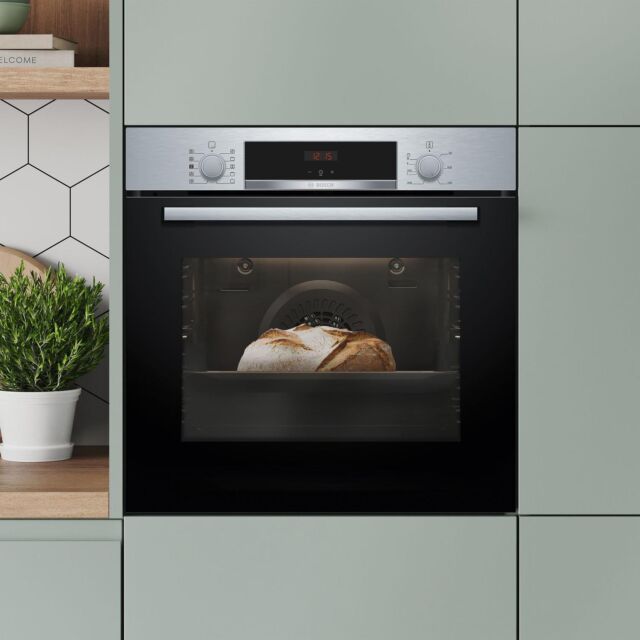 Bosch HQA534BS3B 59.4cm Built In Electric Single Oven - Stainless Steel