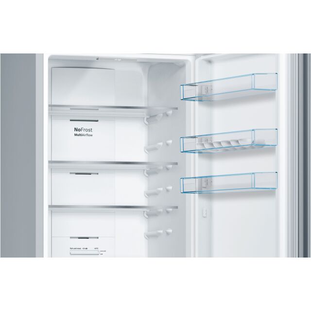 Bosch KGN392LEBG 60cm 70/30 Total No Frost Fridge Freezer - Stainless Steel Look
