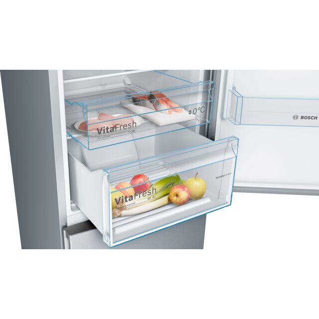Bosch KGN392LEBG 60cm 70/30 Total No Frost Fridge Freezer - Stainless Steel Look