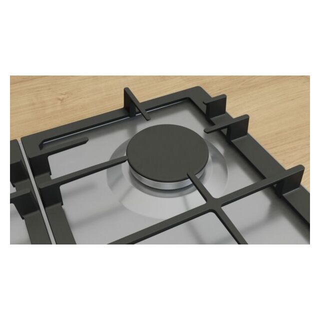 Bosch PCP6A5I90 60Cm, 4 Burners, Optimised Flameselect, 2 Dishwasher Suitable Cast Iron Pan Supports