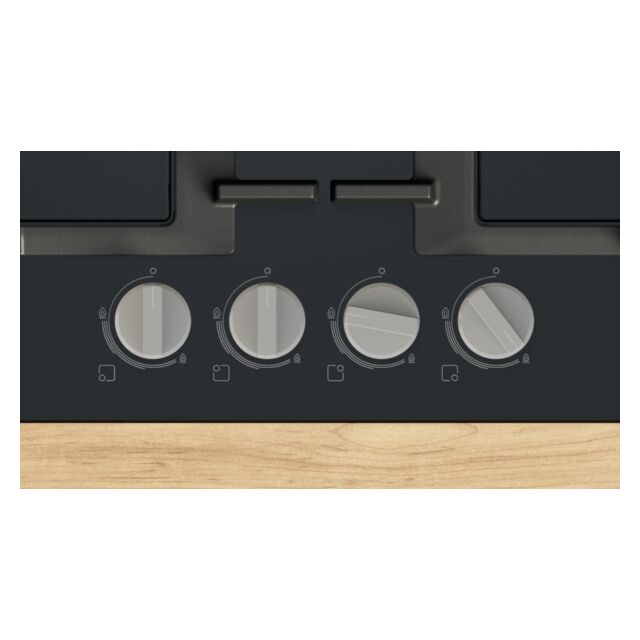 Bosch PNP6B6K40 60cm, 4 burners, Front control, 4 Dishwasher suitable cast iron pan supports