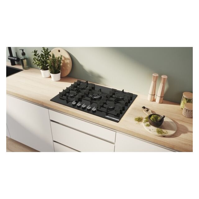 Bosch PPQ7A6I40 75cm, 5 burners, 4kW Wok burner, Optimised FlameSelect