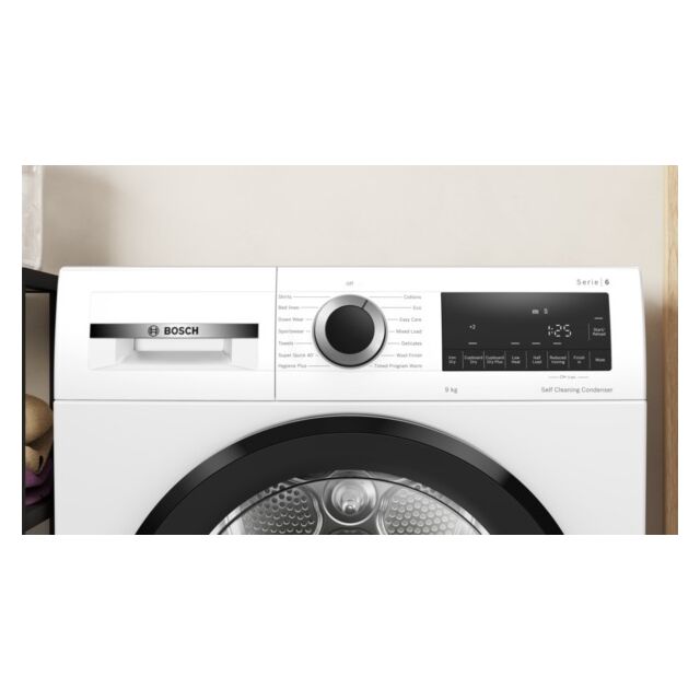 Bosch WQG24500GB Series 6 9kg Heat Pump Tumble Dryer - White
