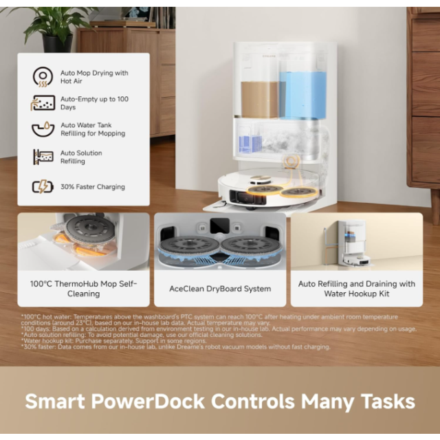 Dreame L50 Ultra AE Robot Vacuum Cleaner and Mop with Self-Cleaning and Auto-Empty