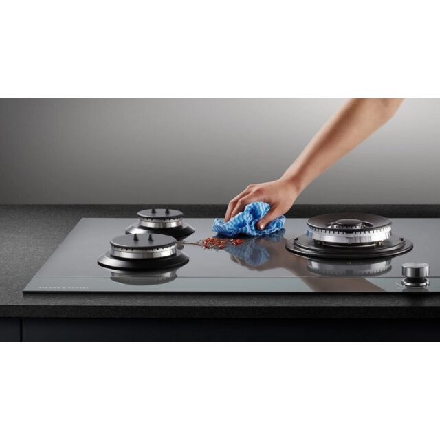 Fisher + Paykel CG604DNGGB4 600mm Wide 'Gas on Glass' 4 Burner, Minimal Style