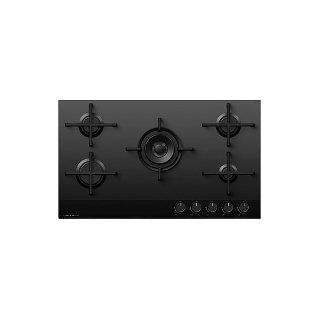 Fisher + Paykel CG905DNGGB4 900Mm Wide 'Gas On Glass' 5 Burner, Minimal Style