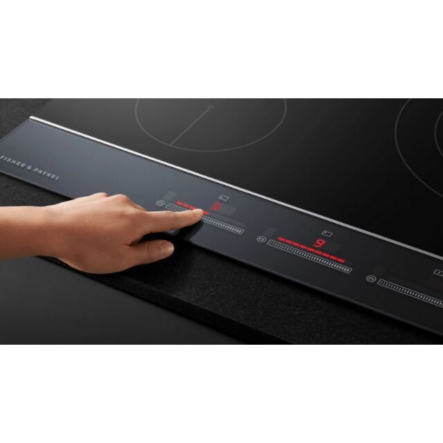 Fisher + Paykel CI905DTB4 900mm Wide Induction 'Touch & Slide Control' Frameless 5 Zone with Smart Z
