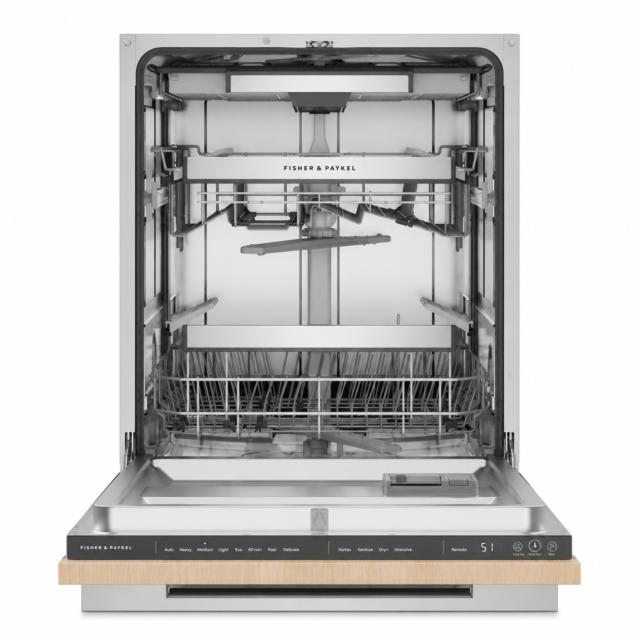 Fisher + Paykel DW60U4HI2 Dishwasher, Steel Interior, 16 Place Settings, Integrated, WiFi