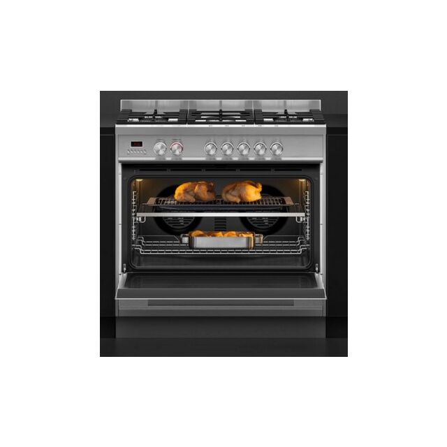 Fisher + Paykel OR90SDG4X1 900mm Wide, Contemporary Stainless Steel, Single Cavity Oven with Gas Hob