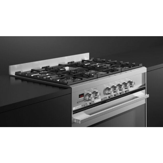 Fisher + Paykel OR90SDG4X1 900mm Wide, Contemporary Stainless Steel, Single Cavity Oven with Gas Hob