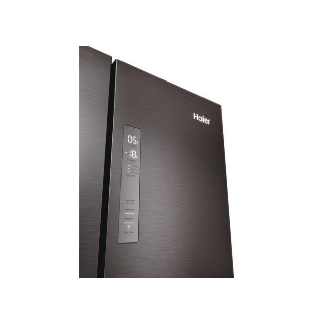 Haier HFR3718ENMD 70cm 60/40 Total No Frost Fridge Freezer - Dark Inox