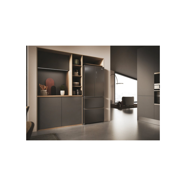 Haier HFR3718ENMD 70cm 60/40 Total No Frost Fridge Freezer - Dark Inox