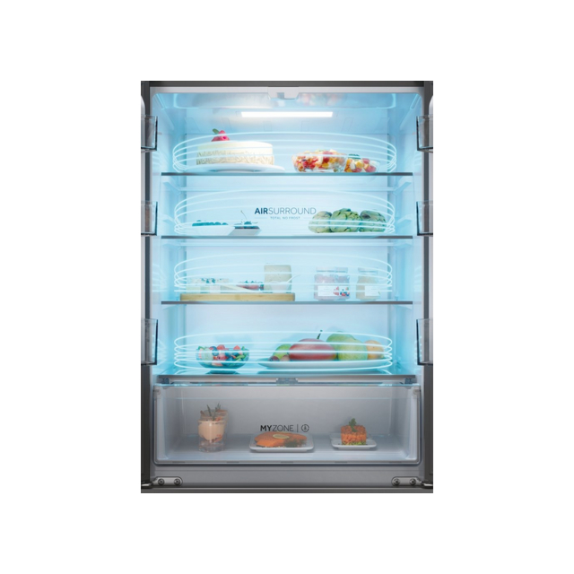 Haier HFR3718ENMD 70cm 60/40 Total No Frost Fridge Freezer - Dark Inox