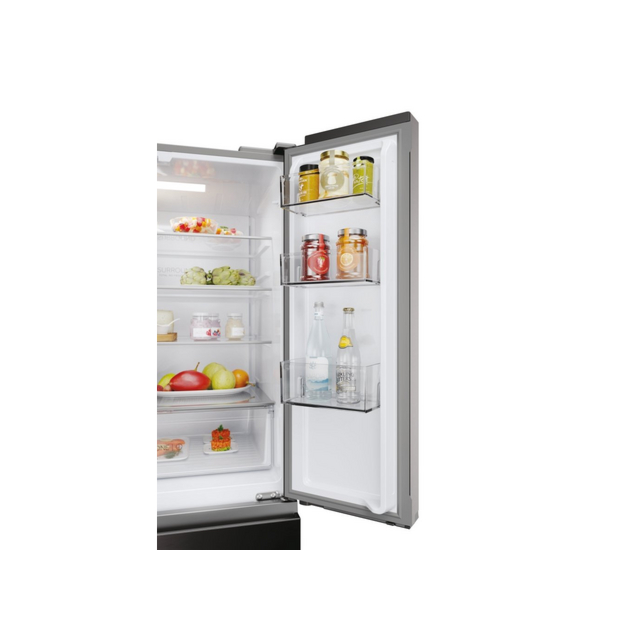 Haier HFR3718ENMD 70cm 60/40 Total No Frost Fridge Freezer - Dark Inox