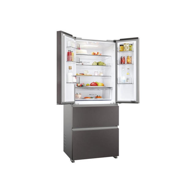 Haier HFR3718ENMD 70cm 60/40 Total No Frost Fridge Freezer - Dark Inox