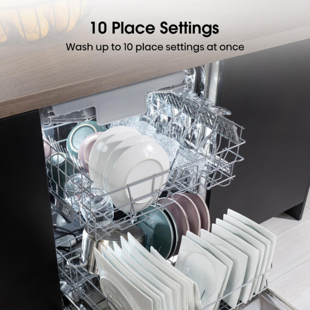 Hisense HS523E15BUK Slimline Dishwasher - Black - 10 Place Settings