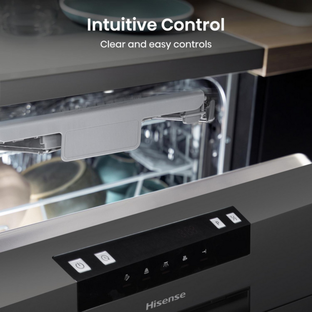 Hisense HS523E15BUK Slimline Dishwasher - Black - 10 Place Settings