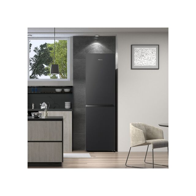 Hisense RB327N4BBE 55cm 50/50 Total No Frost Fridge Freezer - Black Steel