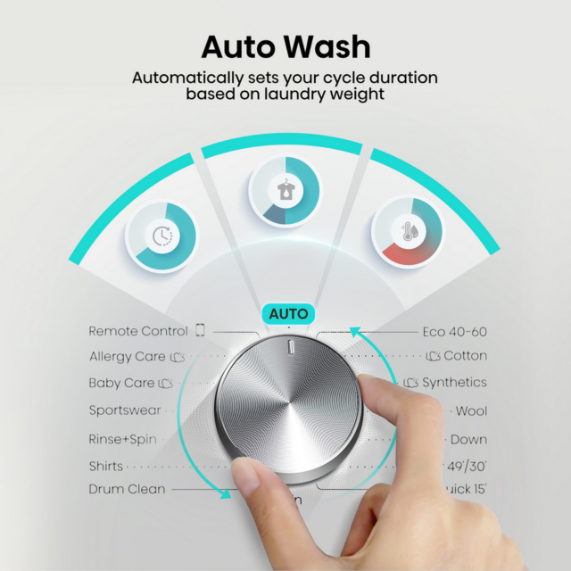 Hisense WF3S1243BW3 12kg 1400 Spin Steam Washer