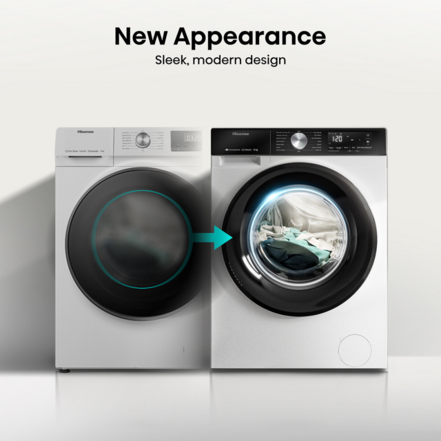 Hisense WF3S1243BW3 12kg 1400 Spin Steam Washer
