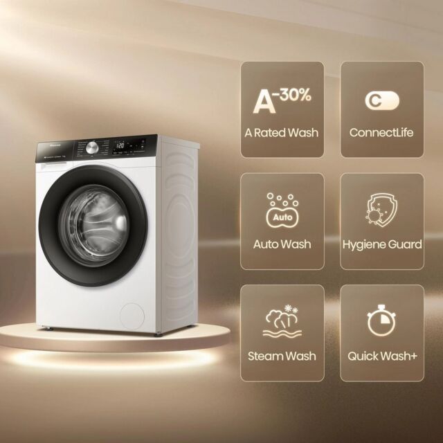 Hisense WF3S9043BW3 9Kg 1400 Spin Washing Machine - White