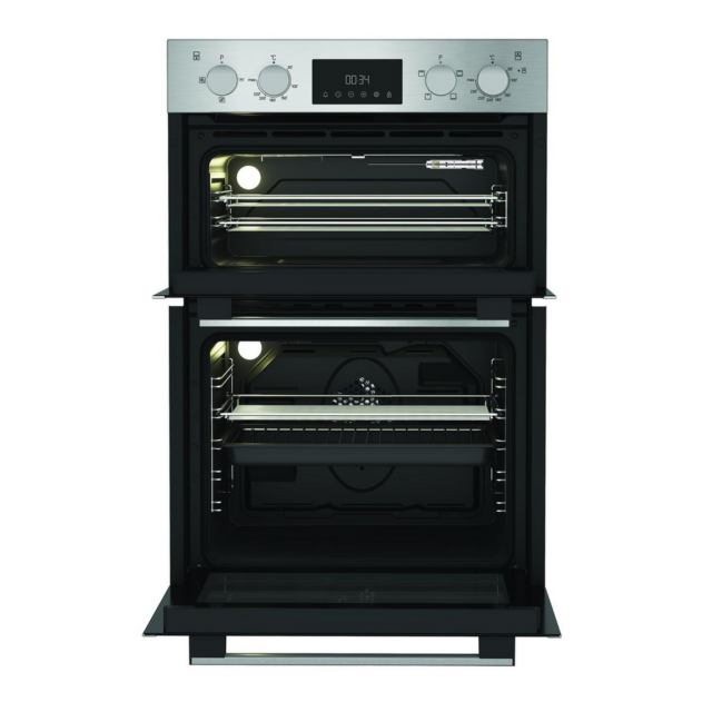 Hotpoint DIH10DIX 59.4cm Built In Electric Double Oven - Silver