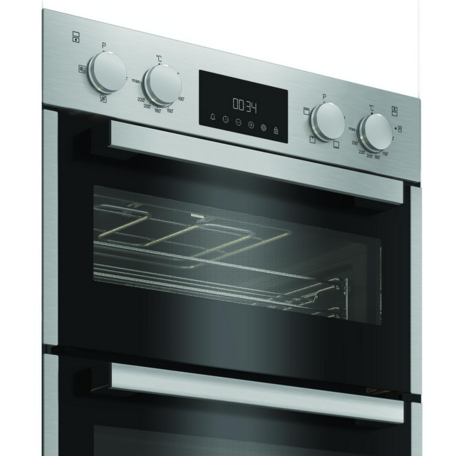 Hotpoint DIH10DIX 59.4cm Built In Electric Double Oven - Silver