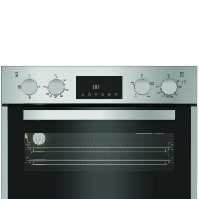 Hotpoint DIH10DIX 59.4cm Built In Electric Double Oven - Silver