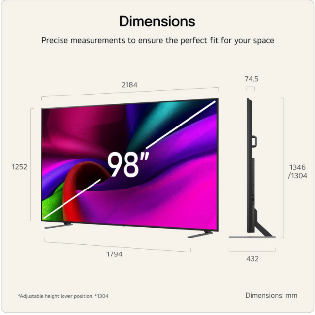 Lg 98NU900B6LBAEKQ 98NU900B6LB.AEKQ 98inch 4K QNED AI Smart TV